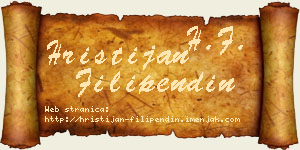 Hristijan Filipendin vizit kartica